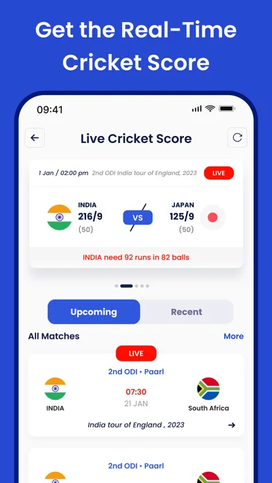 Ảnh chụp màn hình của Live Cricket Score: Live Score