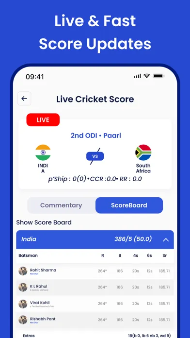 Ảnh chụp màn hình của Live Cricket Score: Live Score