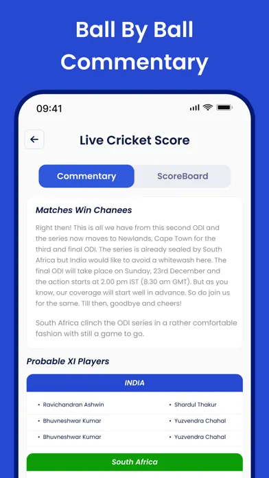 Ảnh chụp màn hình của Live Cricket Score: Live Score