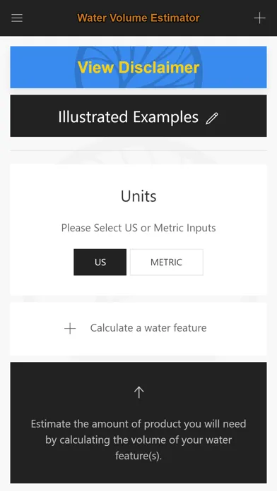 Water Volume Estimator Screenshots