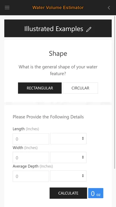 Water Volume Estimator Screenshots