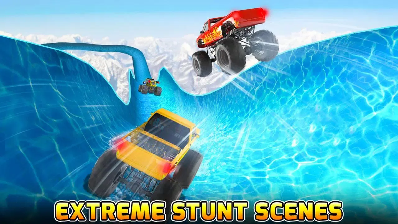 Tangkapan skrin Water Slide Monster Truck Race
