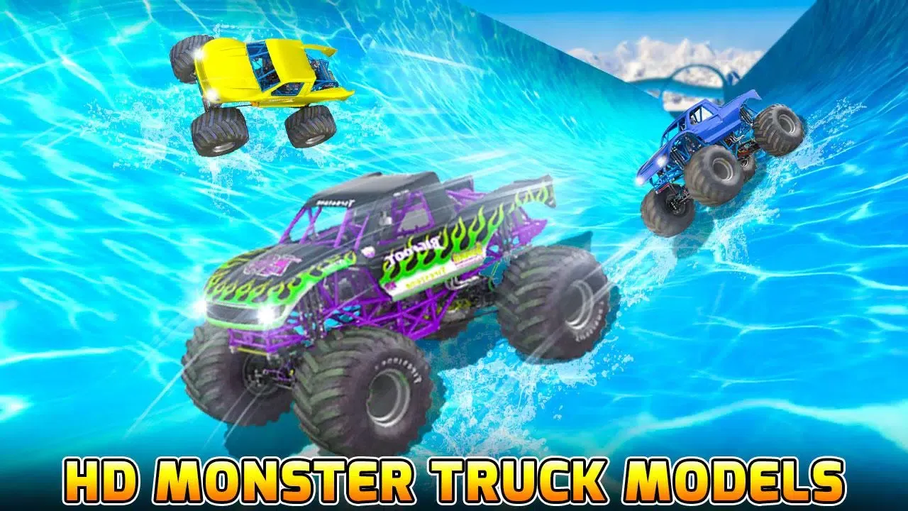 Tangkapan skrin Water Slide Monster Truck Race
