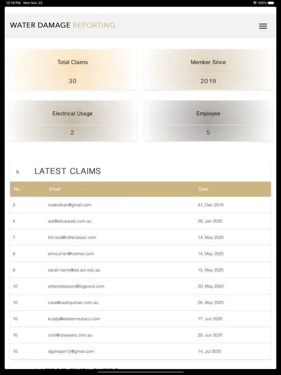 Screenshot di Water Damage Reporting iPad 