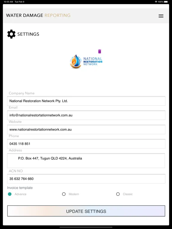 Screenshot di Water Damage Reporting iPad 