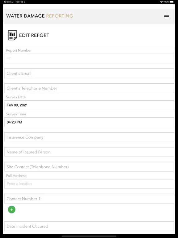 Screenshot di Water Damage Reporting iPad 