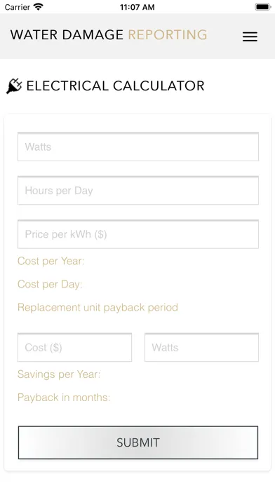Screenshot di Water Damage Reporting