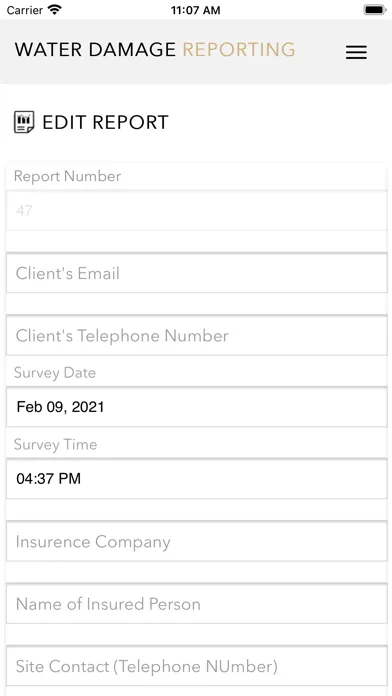 Screenshot di Water Damage Reporting