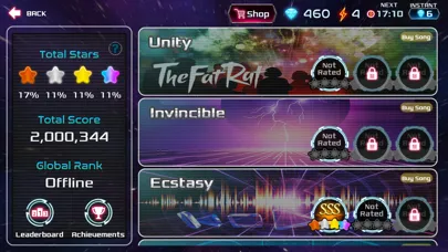 Tangkapan skrin Infinity Beats Song Edition