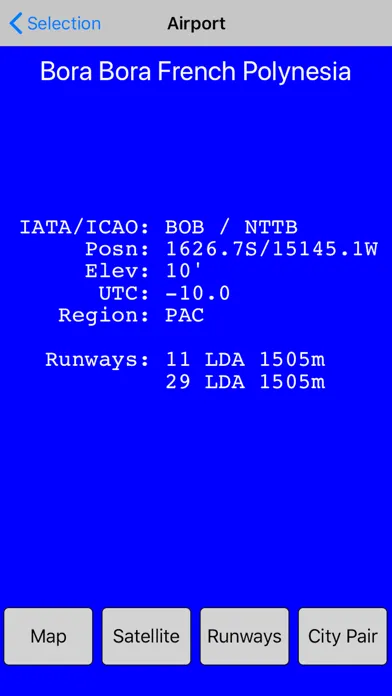 Ảnh chụp màn hình của Global Airport Database