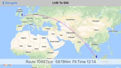 Ảnh chụp màn hình của Global Airport Database
