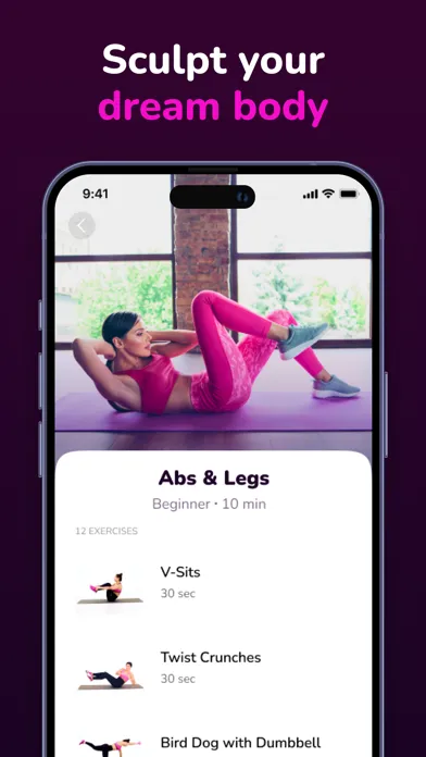 Tangkapan skrin Losing Weight App: Fitness Pro