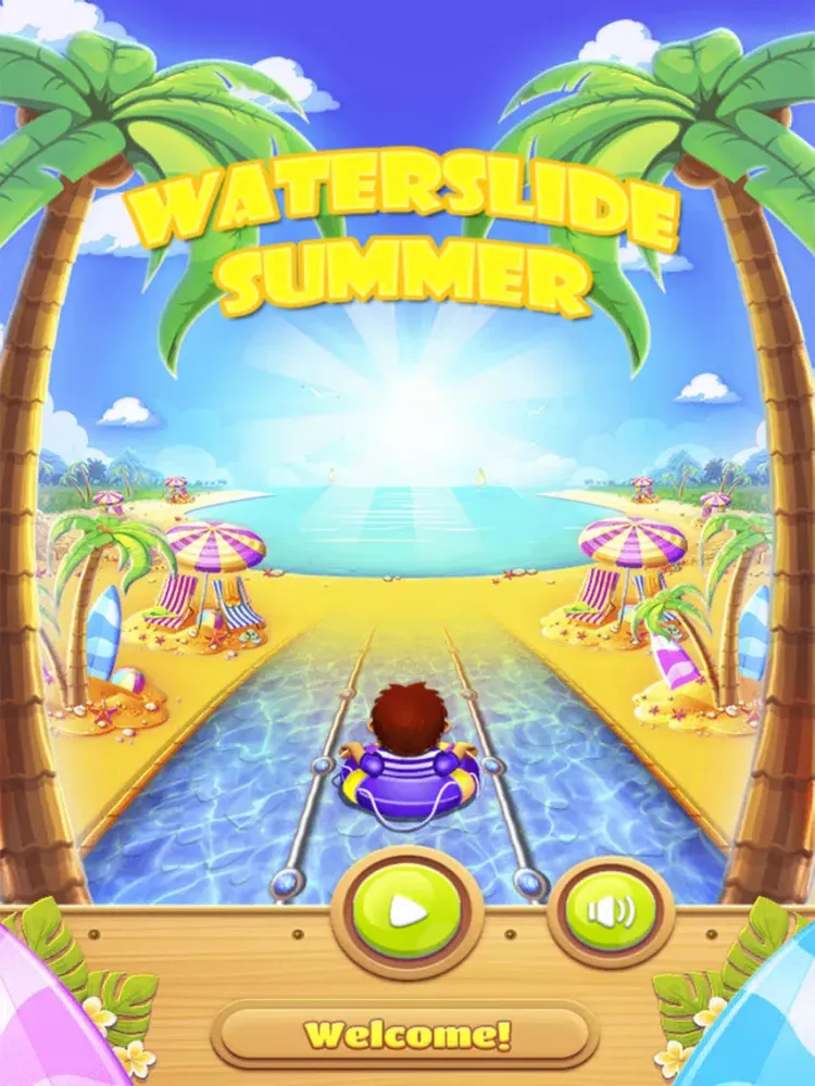 Waterslide Summer - fun fast slippery water slide iPad  Screenshots