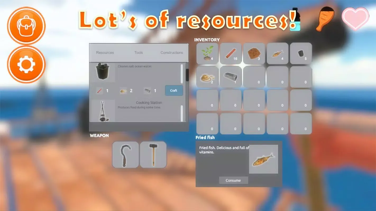 Raft Survival Simulator Screenshots