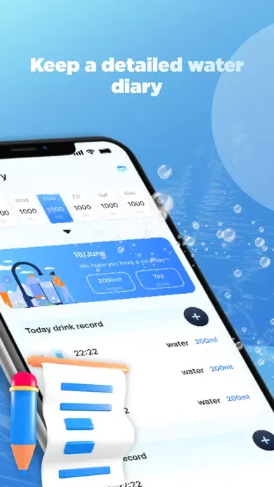 Capturas de pantalla de water time—simple water remind