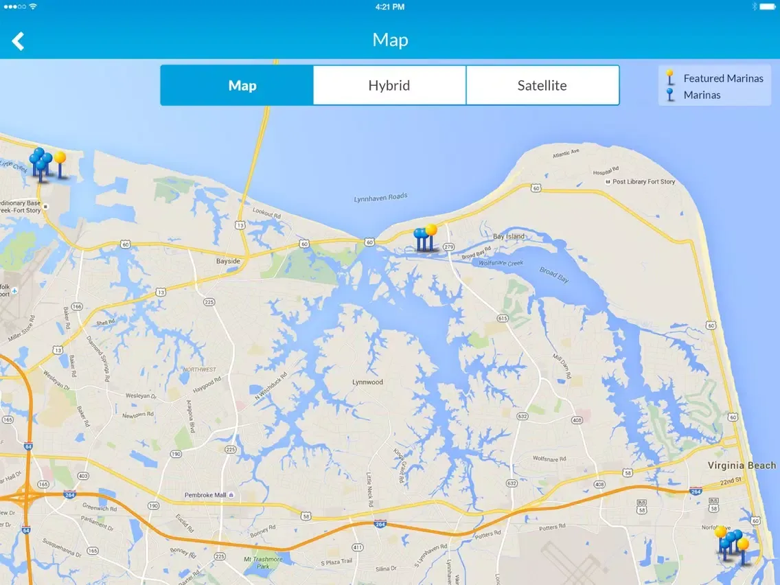 Ảnh chụp màn hình của Waterway Guide Marinas iPad 