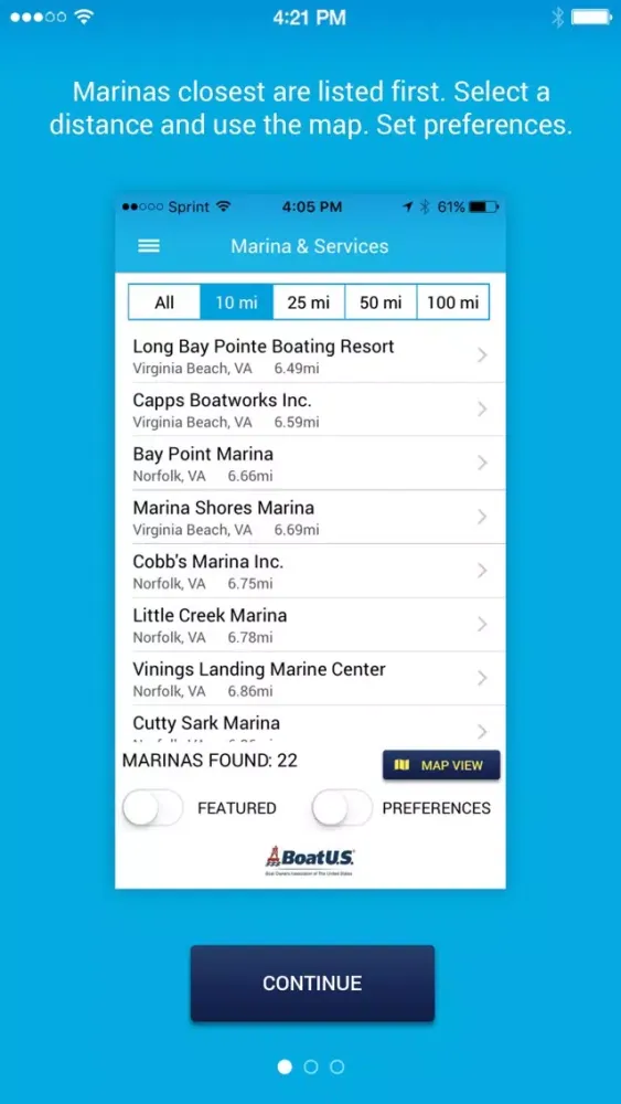 Ảnh chụp màn hình của Waterway Guide Marinas