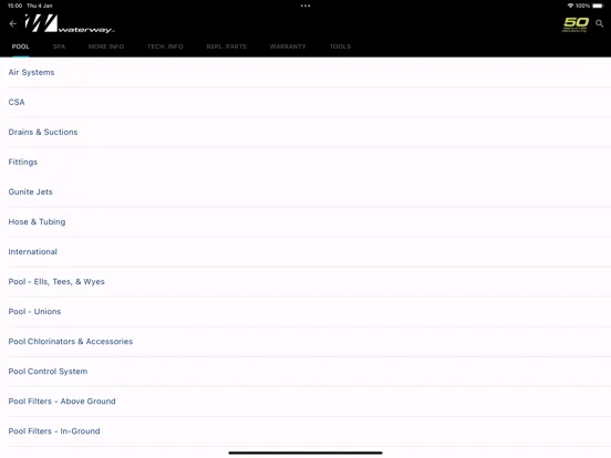 Capturas de tela do Waterway Pool and Spa Catalog iPad 