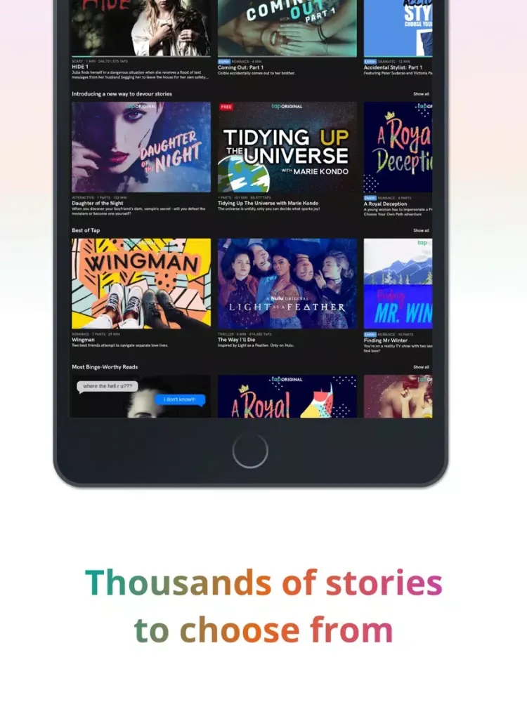 صور Tap by Wattpad iPad 