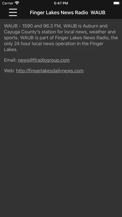 WAUB Radio Screenshots