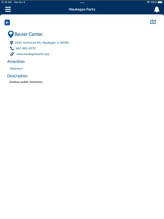 Waukegan Park District iPad  Screenshots