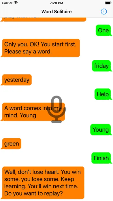 Tangkapan layar Voice Word Solitaire