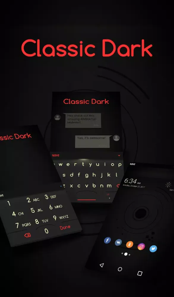 Classic Dark Wallpaper Theme Screenshots