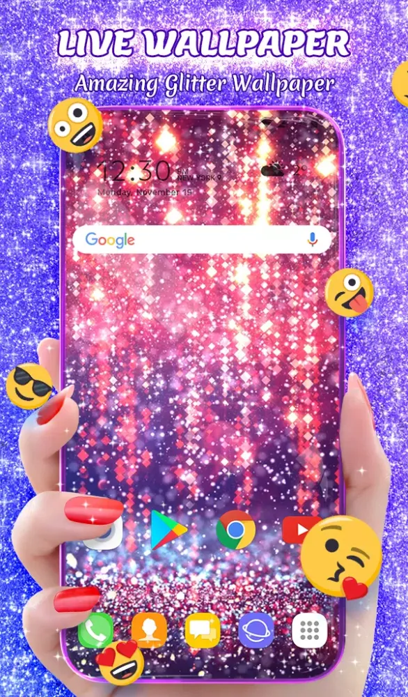 Crazy Glitter Wallpaper Theme Screenshots