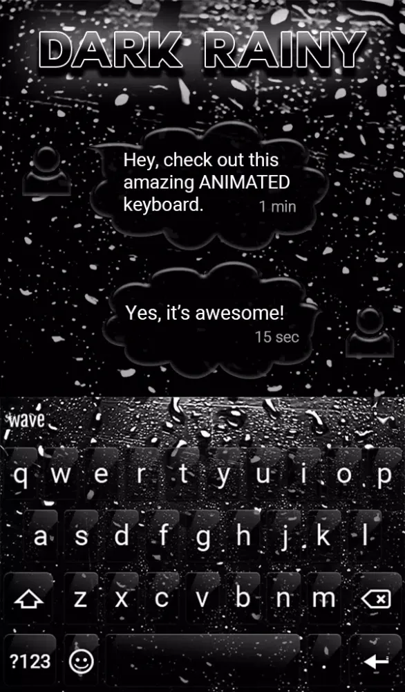 Dark Rainy Keyboard Wallpaper Screenshots