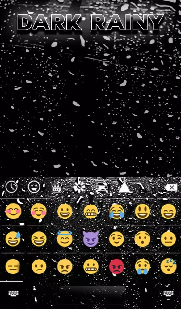 Dark Rainy Keyboard Wallpaper Screenshots