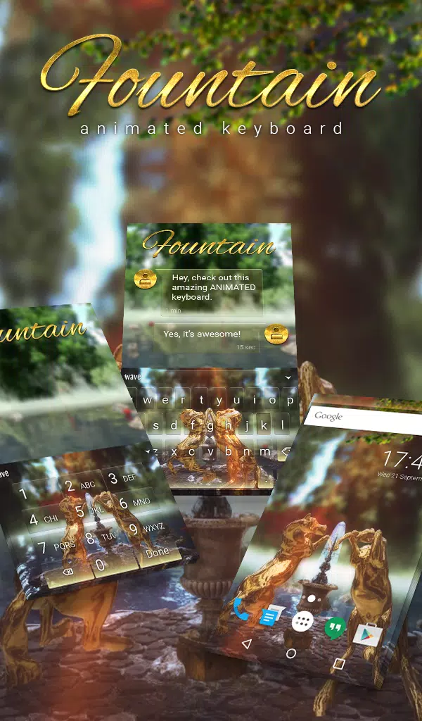 Fountain Animated Keyboard Screenshots