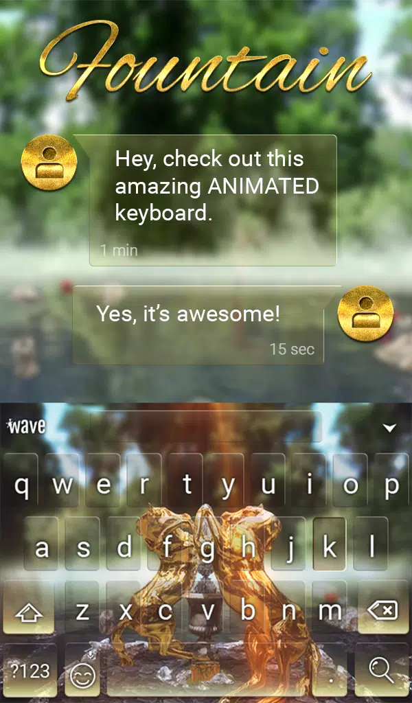 Fountain Animated Keyboard Screenshots