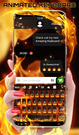 Burning Keyboard Wallpaper HD Screenshots