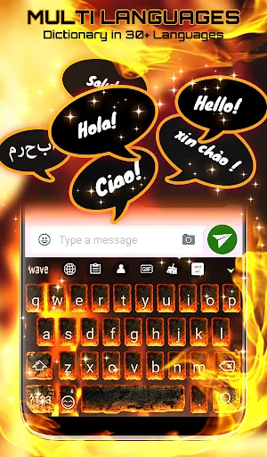 Burning Keyboard Wallpaper HD Screenshots