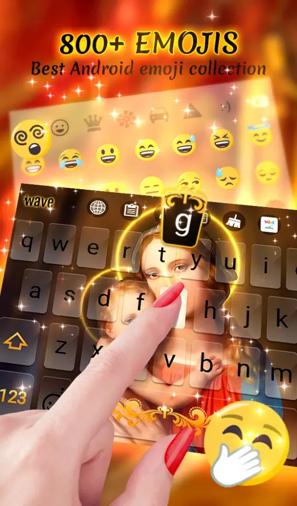 ภาพหน้าจอของ Holy Mary Animated Keyboard +