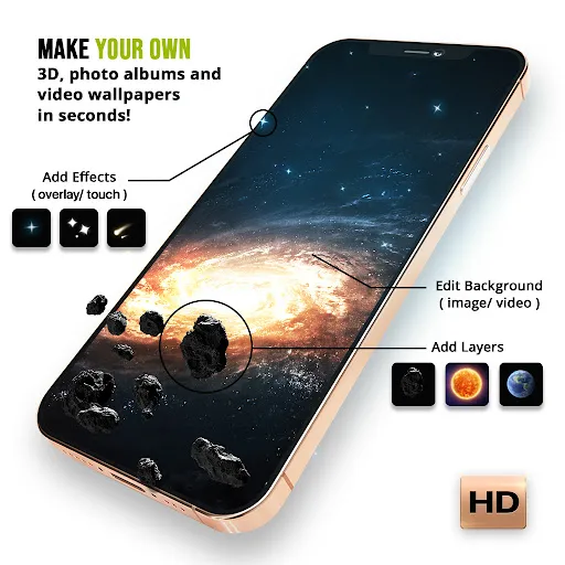 Wave Live Wallpapers Maker 3D স্ক্রিনশট