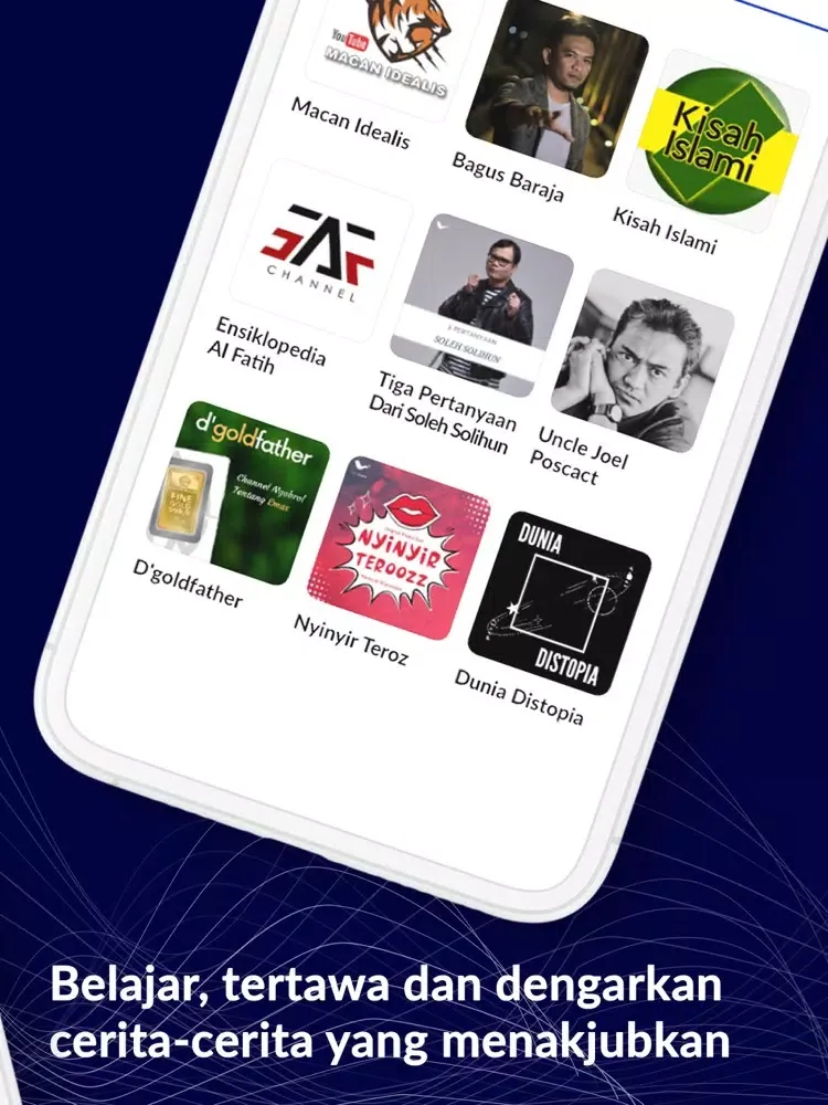 Capturas de tela do Dengarkan: Podcast, Radio, MP3 iPad 