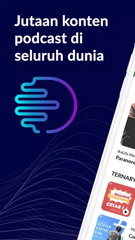 Capturas de tela do Dengarkan: Podcast, Radio, MP3