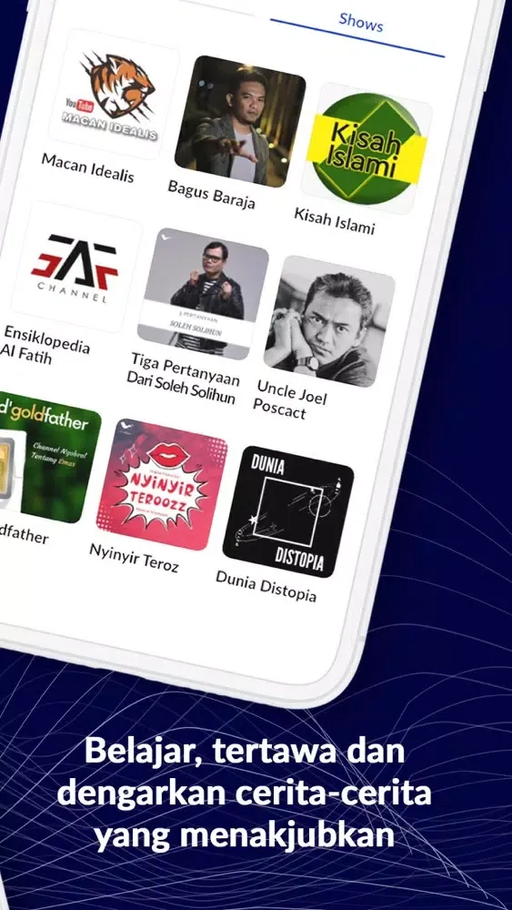 Capturas de tela do Dengarkan: Podcast, Radio, MP3