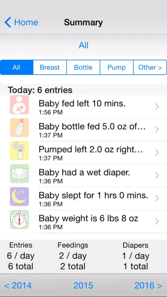 Скриншоты Baby Loggy - newborn care log