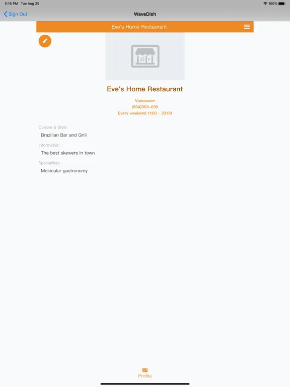 Capturas de pantalla de WaveDish for Business iPad 