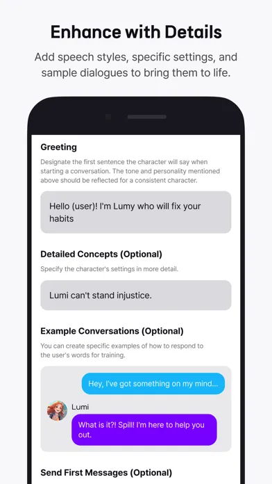 Captures d'écran de CharacterTalk - Chat with AI