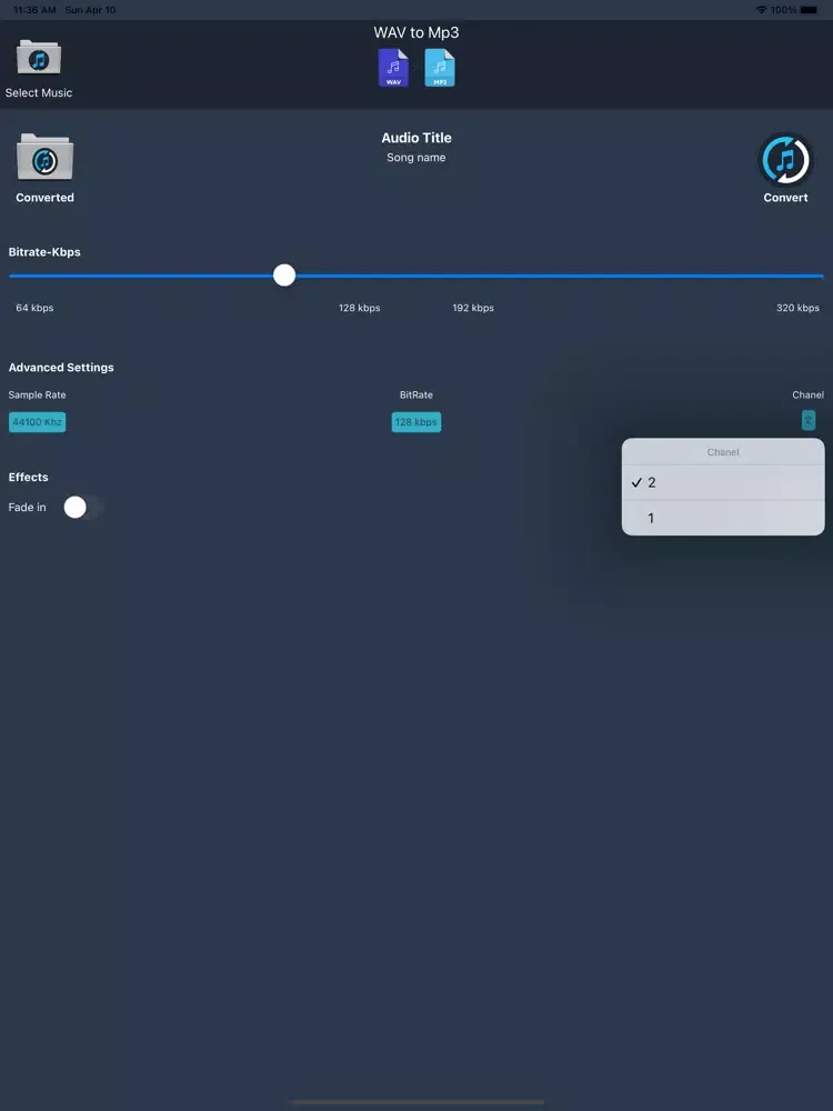 WAV to MP3 Converter iPad  Ekran Görüntüleri