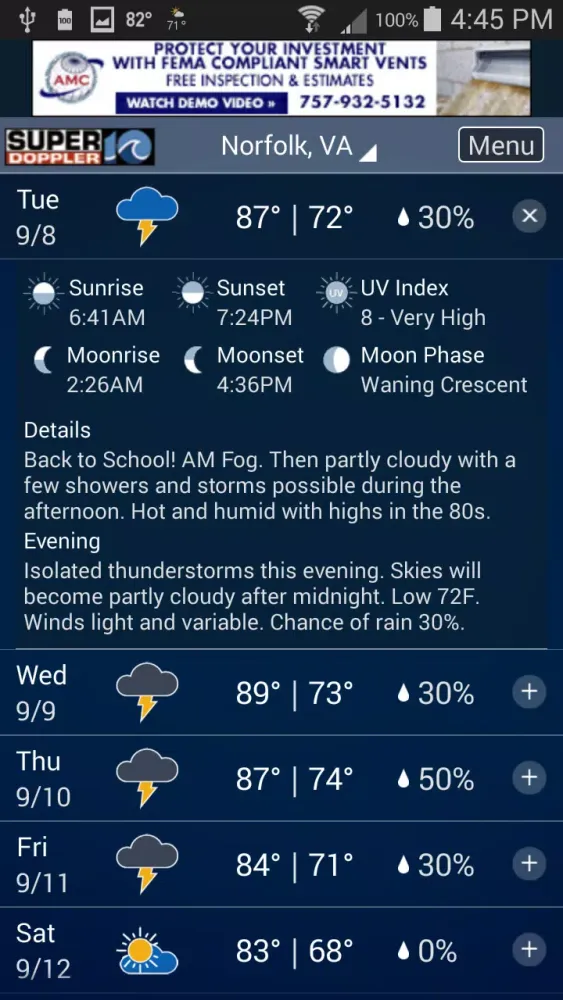 WAVY Weather应用截图