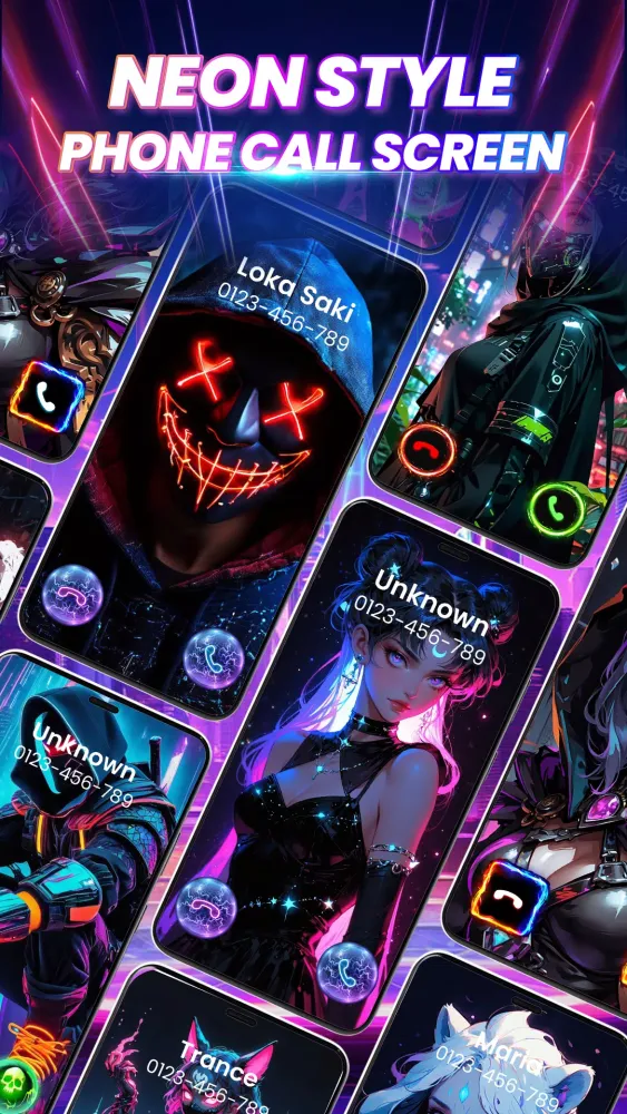 Colorful Call Screen Themes Screenshots