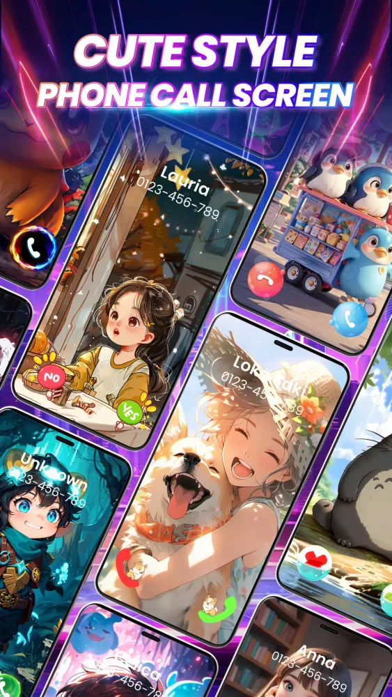 Colorful Call Screen Themes Screenshots