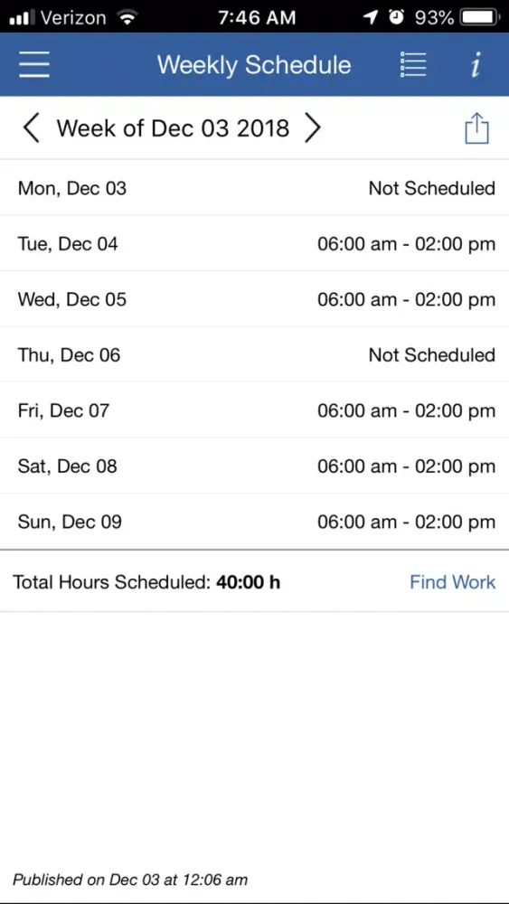Zrzuty ekranu MyGooseSchedule