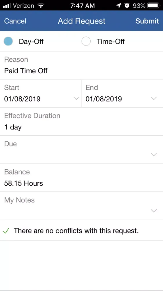 Zrzuty ekranu MyGooseSchedule