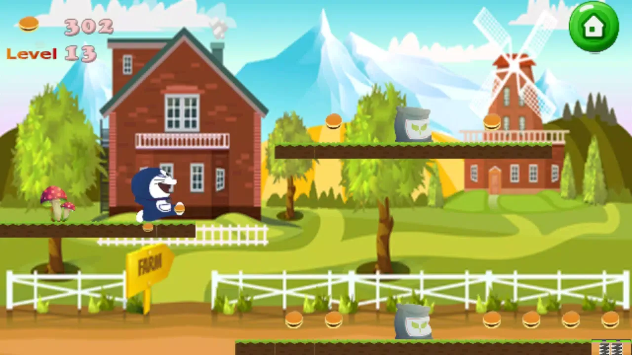 Capturas de tela do Adventures of Doramon in the Farm Game