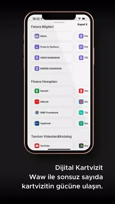 WawCard: Dijital Kartvizit スクリーンショット